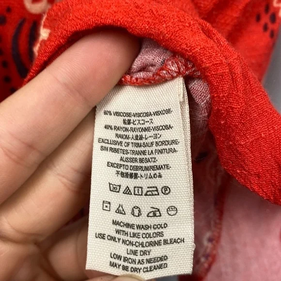 Free People All The Right Ruffles Romper - Orange - Size XS - Picture 8 of 11